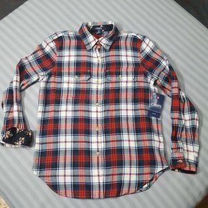 NWT Western Flannel Floral Contrast, Small